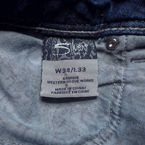 Silver Jeans Womens Suki Flap 17" Bootcut Jeans 34 Medium Wash Low Rise Altered - Picture 9 of 10